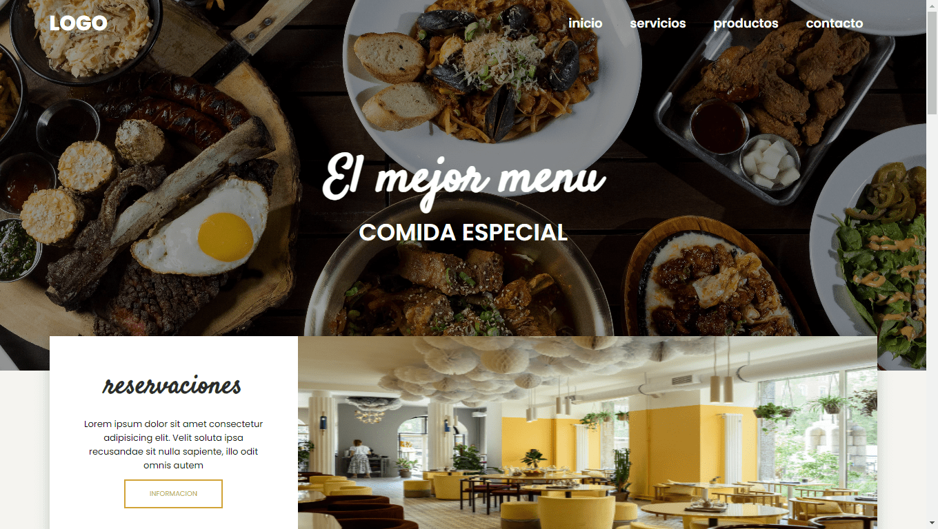 imagenes de la pagina del restauran