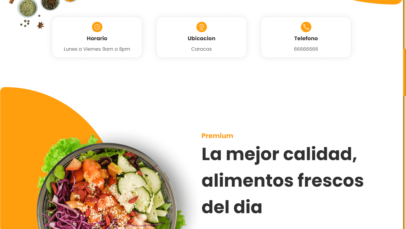 imagenes de la pagina del restauran
